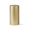 Gold Metallic Paraffin Wax Pillar Candle 3X6 Unscented Drip-Free Long Burning 80 Hours For Home Decor Wedding Parties